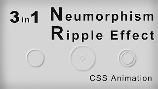 Ripple Effect in CSS | Neumorphism CSS | Neumorphic Ripples | CSS Animation