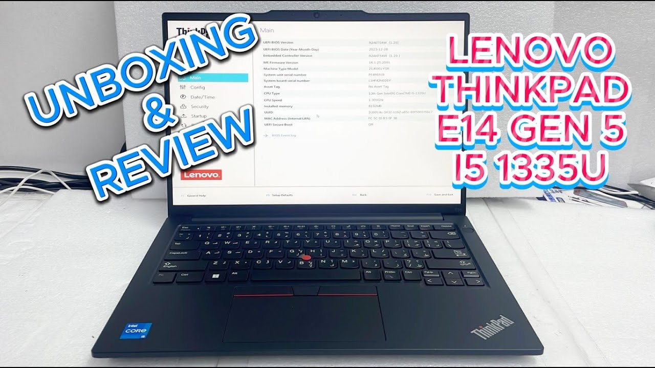 New Laptop Lenovo ThinkPad E14 Gen 5 16GB Intel Core i5 SSD 512GB