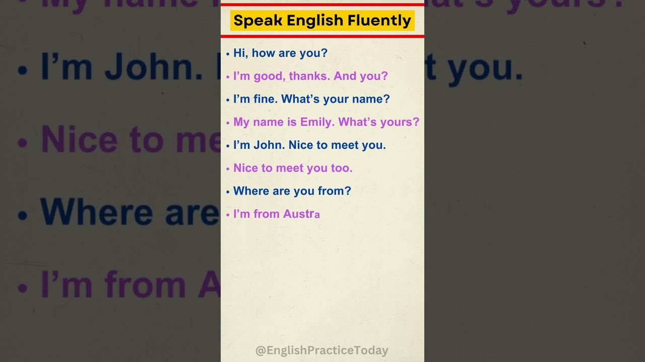 Simple English Conversation for Beginners: Introductions and Greetings #shorts #learnenglish