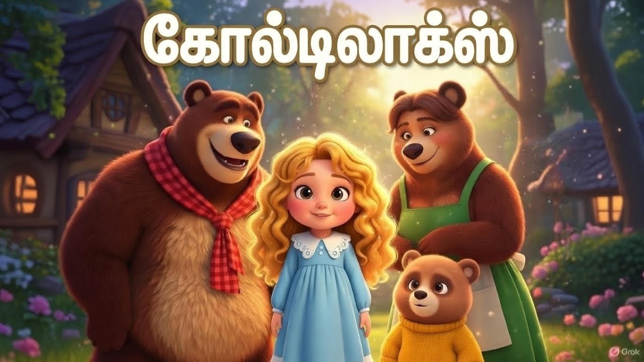 கோல்டிலாக்ஸ் மற்றும் மூன்று கரடிகள் 🐻👧 |Goldilocks Tamil Story | Moral Kids Story