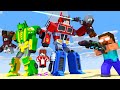 Minecraft Transformers vs Monsters – Epic Tug of War Battle!