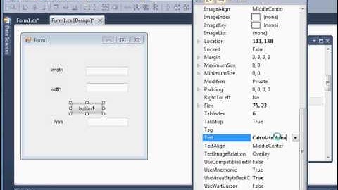 Visual C# rectangle area tutorial