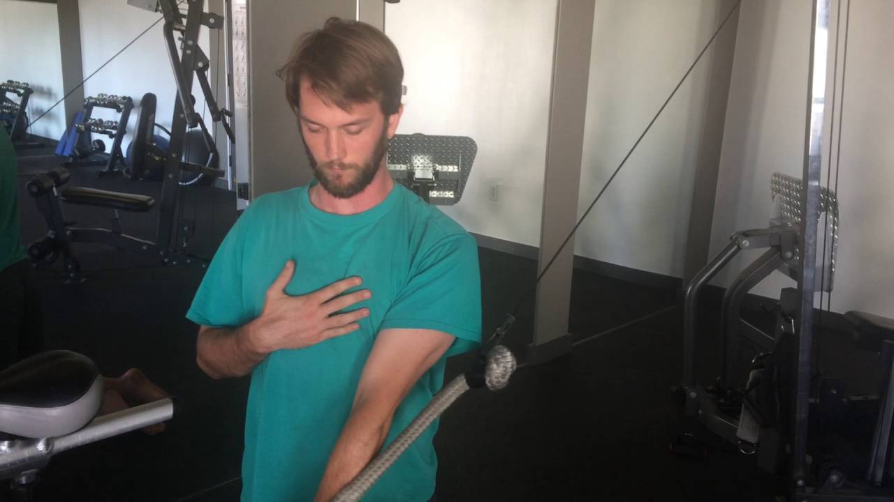 External Rotation to Internal Rotation High Cable Fly w/Arm Straight