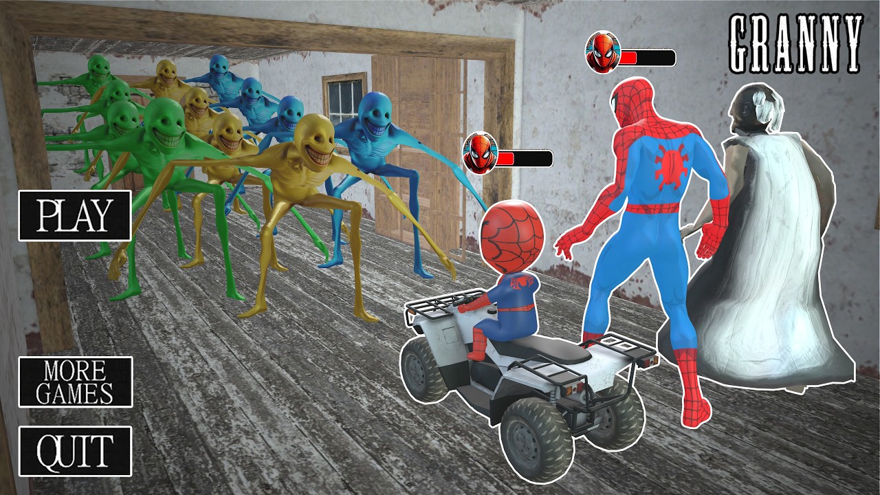 Spider-man and Granny vs Army of VERITY in house !! funny horror animation