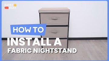 How to Install the 3-Tier Fabric Nightstand with Sturdy Metal Frame | JZ10129 #costway #howto