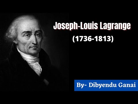 #2। মহান গণিতবিদ ল্যাগ্রেঞ্জের জীবনী (1736-1813) | জোসেফ-লুই ল্যাগ্রেঞ্জ | লিখেছেন- দিব্যেন্দু গানাই