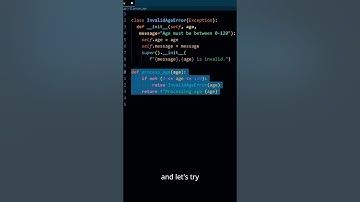 Create Custom Exception in Python | #python