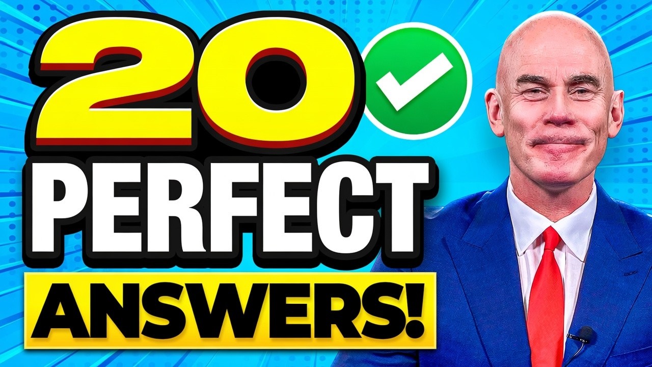 20 PERFECT ANSWERS to TOUGH JOB INTERVIEW QUESTIONS! (PASS YOUR INTERVIEW!)