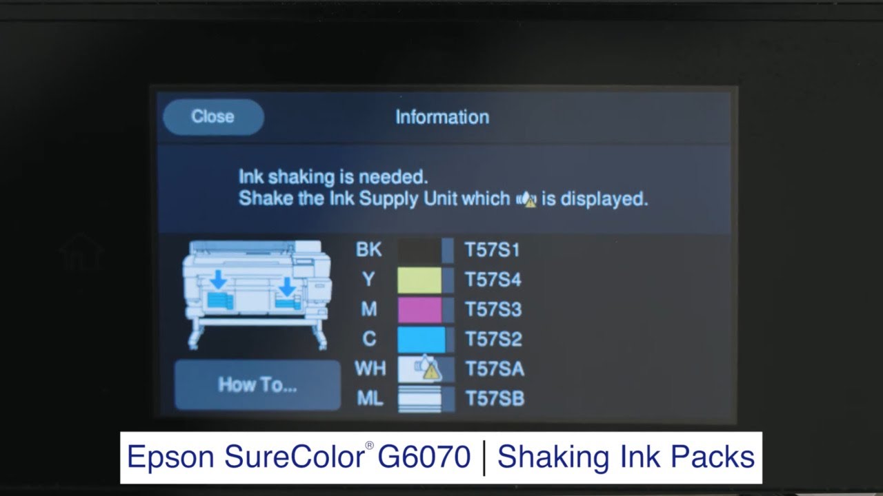 SureColor G6070 | How to shake ink packs