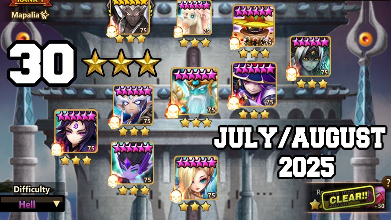 TOA Hell 30 Star Clear JULY/AUGUST 2025! (Summoners War)