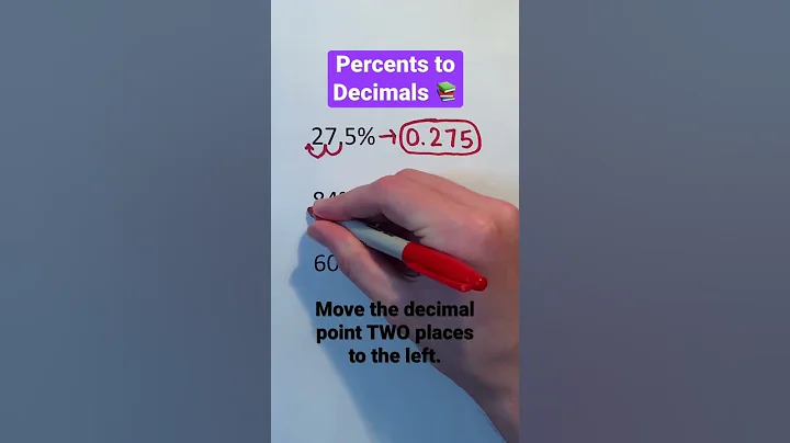 Percents to Decimals 📚 #Shorts #math #maths #mathematics #education #learn #learning #school