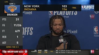 Jalen Brunson on Knicks' Game 6 loss: “I can’t be what I was for the first 40 minutes of the game.”
