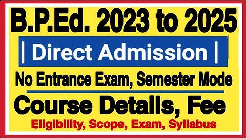 B.P.Ed Admission 2023 | B.P.Ed Admission Online 2023 | || Analysis by Opender Sir ||