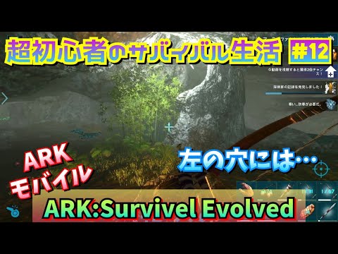 Arkモバイル 12 恐竜版リアルマインクラフト リベンジ 南の島のムシムシ狩人の洞窟探索 左の穴編 スマホ版ark Ark Survival Evolved Youtube