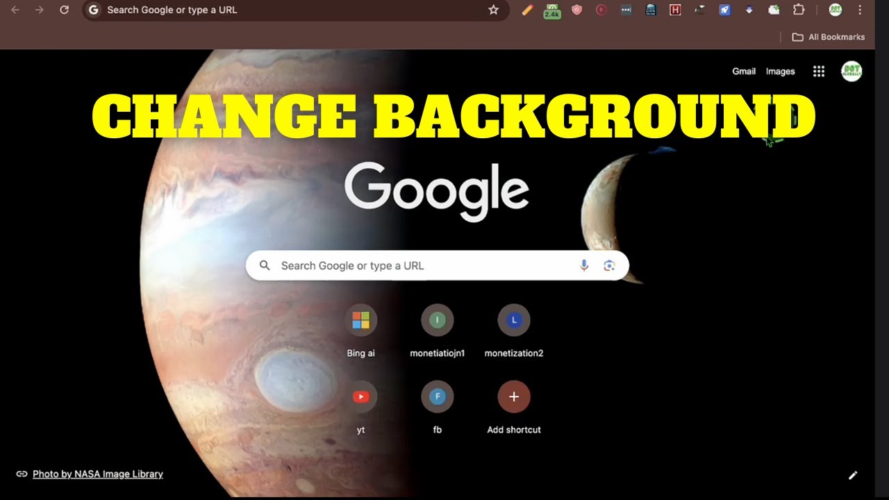 How to Change Google Chrome Browser Background Color - YouTube