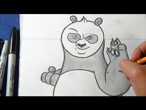 Como desenhar PANDA KUNG FU