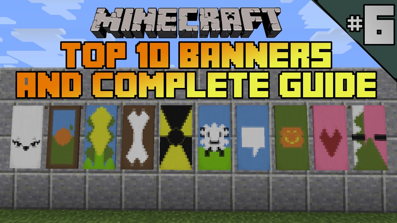 Minecraft Top 10 Banner Designs Ep 5 With Tutorial Youtube