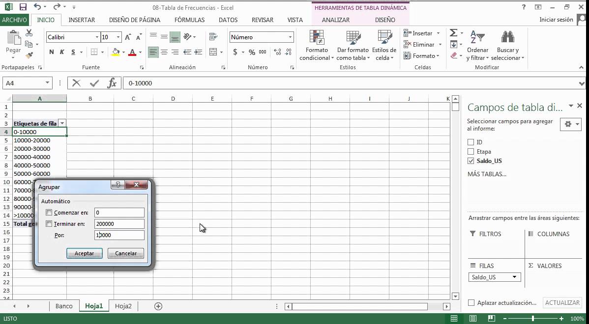 Tablas De Frecuencias En Excel Youtube