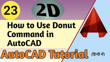 23. How to Use Donut Command in AutoCAD || ATC Design ||