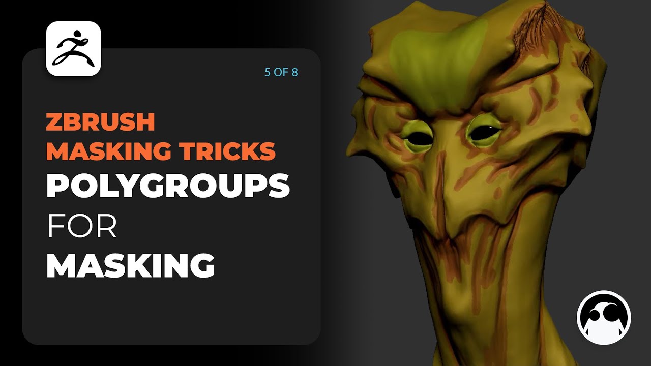 how to quick mask polygroup in zbrush