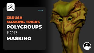 Using PolyPaint and PolyGroups in ZBrush for masking