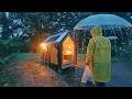 [Heavy Rain Car Camping] Heavy rain hits the world's smallest house. Power outage, Arlam