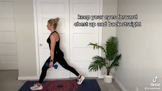 How To Do A Stationary Dumbbell Lunge