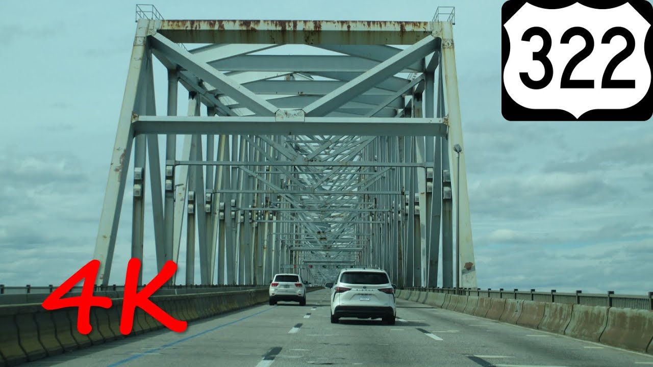 ⁴ᴷ Commodore Barry Bridge westbound [4K VIDEO]