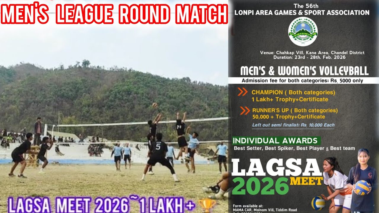 PMT vs NMT// LAGSA MEET 2026// league round// 1 lakh + 🏆 #volleyball
