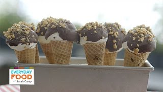 Chocolate Dipped Peanut-Coated Ice Cream Cones - Everyday Food with Sarah Carey
