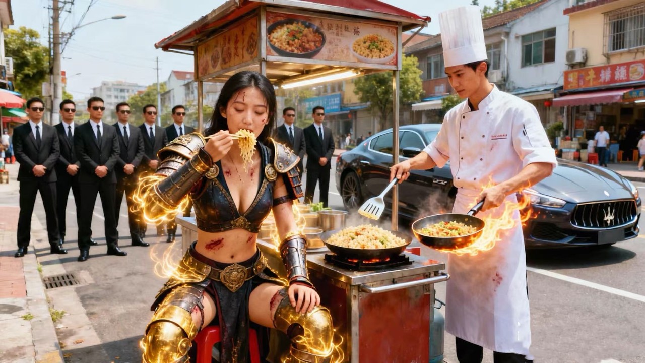 受重傷的女戰神逃到壹個炒飯攤，嘗了窮小夥壹口炒飯不僅讓她恢複如初還增壽百年，女戰神感激不盡獻上絕美孫女報恩！#drama #短劇 #大陸短劇 #爽文 #逆襲