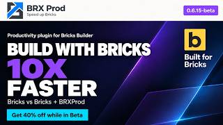 Bricks vs Bricks +BRXProd:  Build a Responsive Hero 10x Faster
