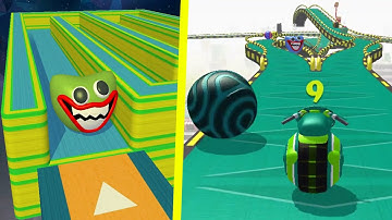 GHOST RACE vs PORTAL LEVEL Action Balls Gameplay