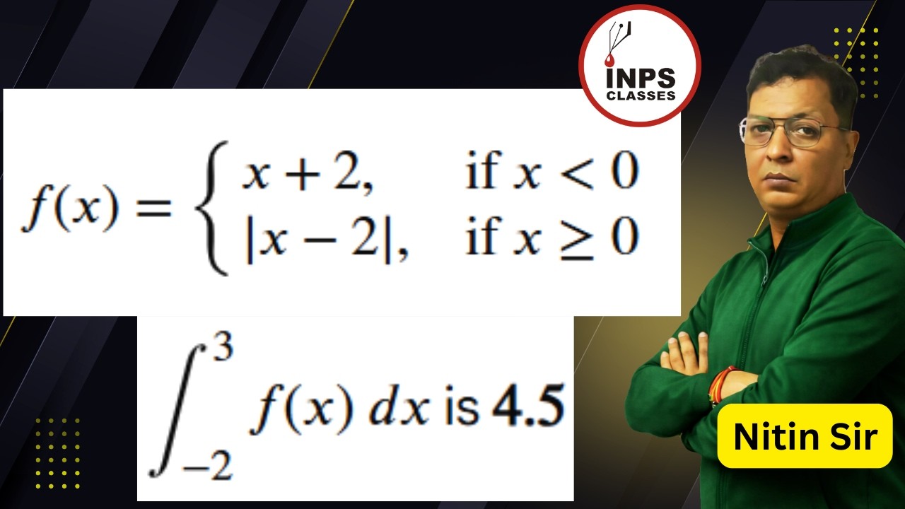 f such R to R fx  defined as fx  to x + 2 if x is less than 0 Mod x minus 2 x 0 integral -2 to 3 fx