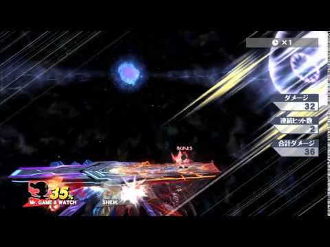 SSB4　ゲムヲ下投げ横B