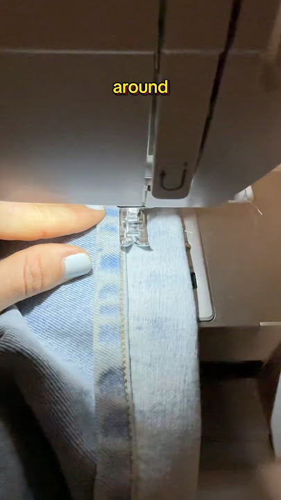 How to hem your jeans / pants while keeping the original hem #sewinghack #sewinghacks #sewingtips