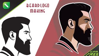 How to make Beard logo design | CorelDraw Tutorial Ayan Graphics