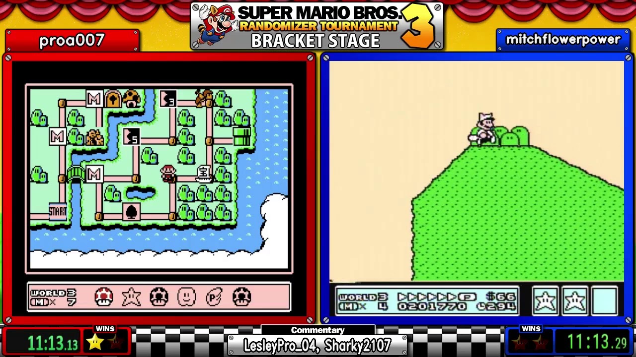 Super Mario Bros. 3 Randomizer Tournament - Round 2 Match 2 - YouTube