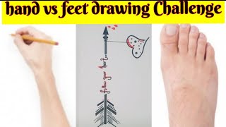 Hand Vs Feet Drawing Challenge