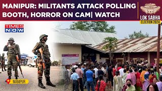 Manipur Violence Hits Lok Sabha Phase 1| On Cam: Deafening Gunfire Near Polling Booth, Chaos| Watch