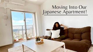 Vlog 6: Moving into our Japanese apartment!//Military PCS shipment comes, furnishing our apt & more!