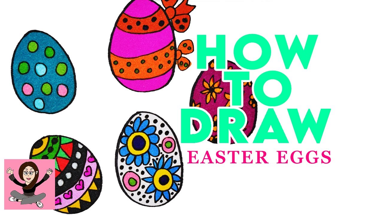 How to Draw EASTER EGGS / Easy step by step 5 Easter Eggs drawing ideas