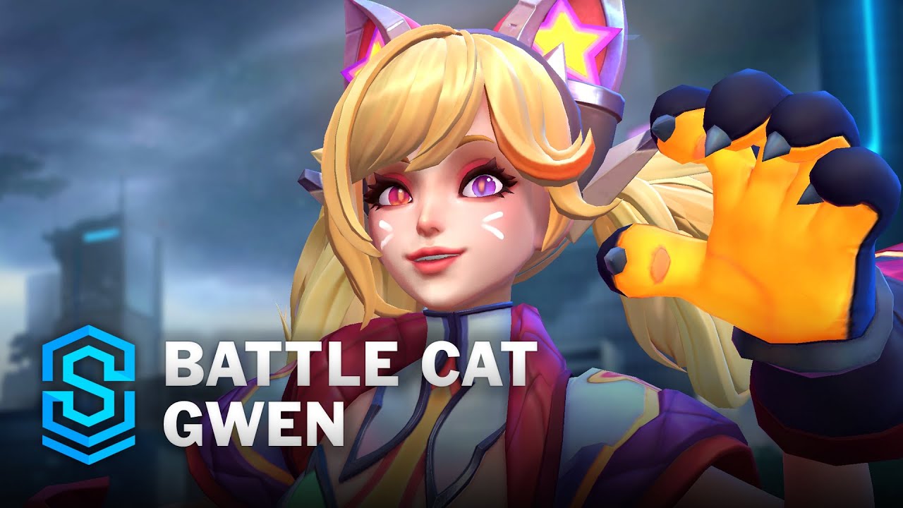 [OUTDATED] Battle Cat Gwen PBE Preview Wild Rift Skin Spotlight - YouTube