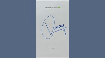 How to sign vinay name signature? 🥰 #shorts #signature