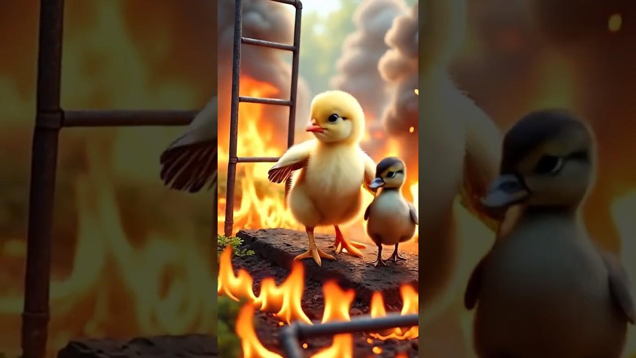 "Brave Chick Saves the Day! 🐥🔥 Epic Rescue Animation for Kids"