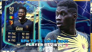 YOU NEED THIS CARD!🤝 EFL TOTS SARR PLAYER REVIEW! FIFA 21 ULTIMATE TEAM