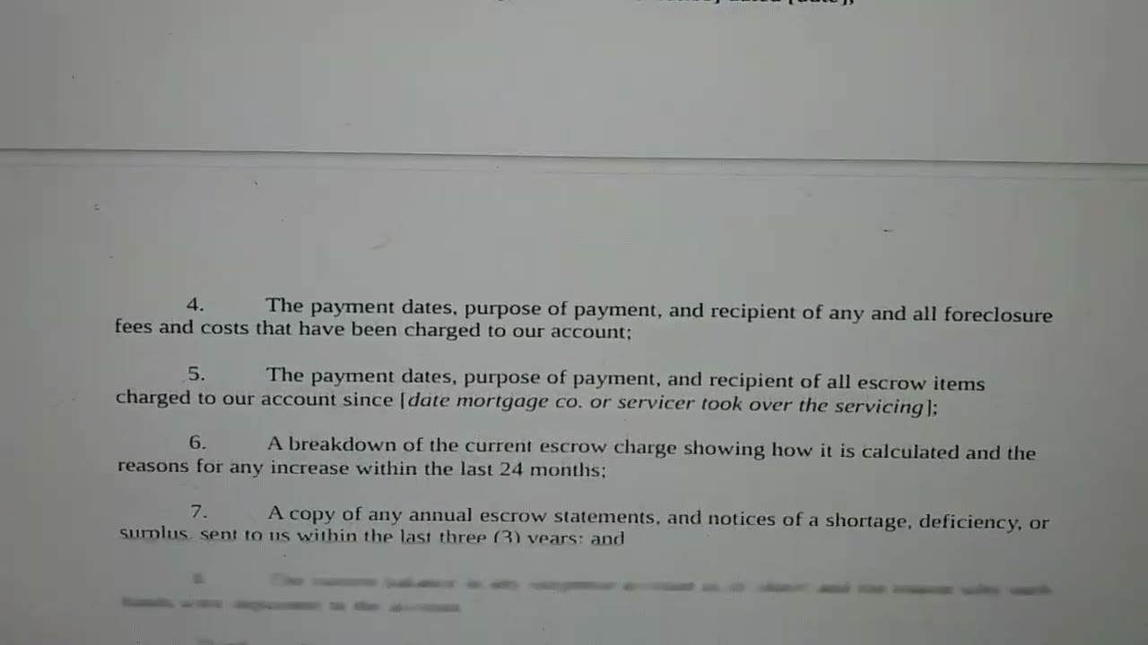 Qualified Written Request under RESPA