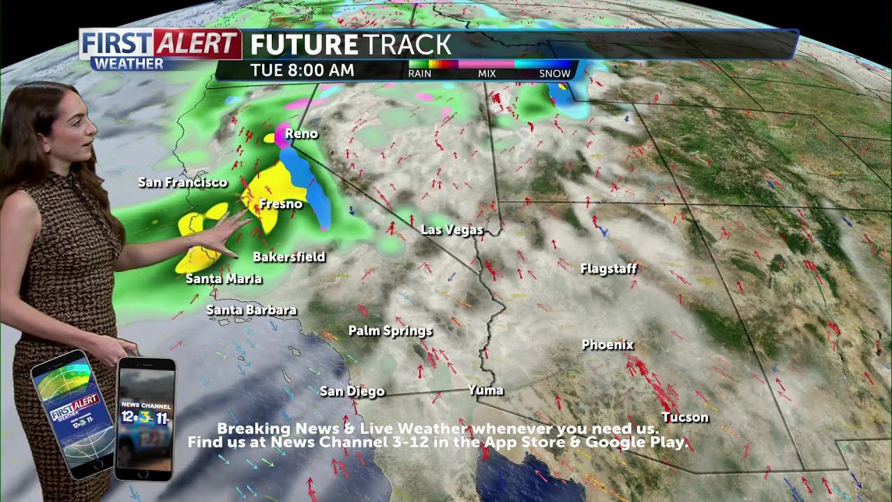 Rain and significantly cooler temperatures - YouTube