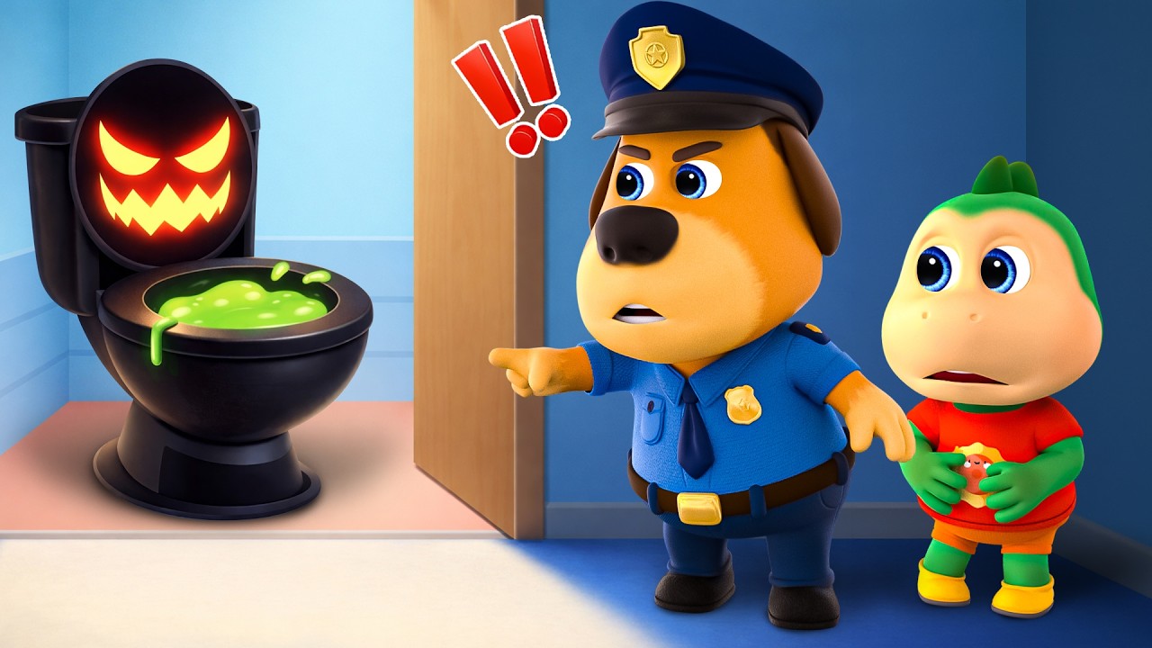 😱¡Oh no! ¡Hay un Monstruo en el Baño!🚽¡No tengas miedo, SPIKE! 🔥 Cuentos para Niños de Fire Spike