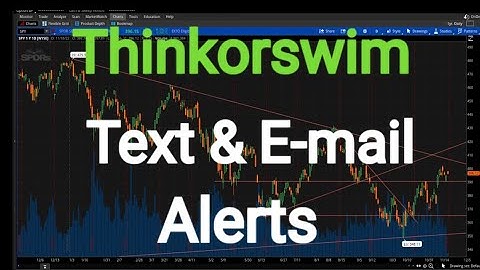 Thinkorswim setup Text and E-mail alerts tutorial